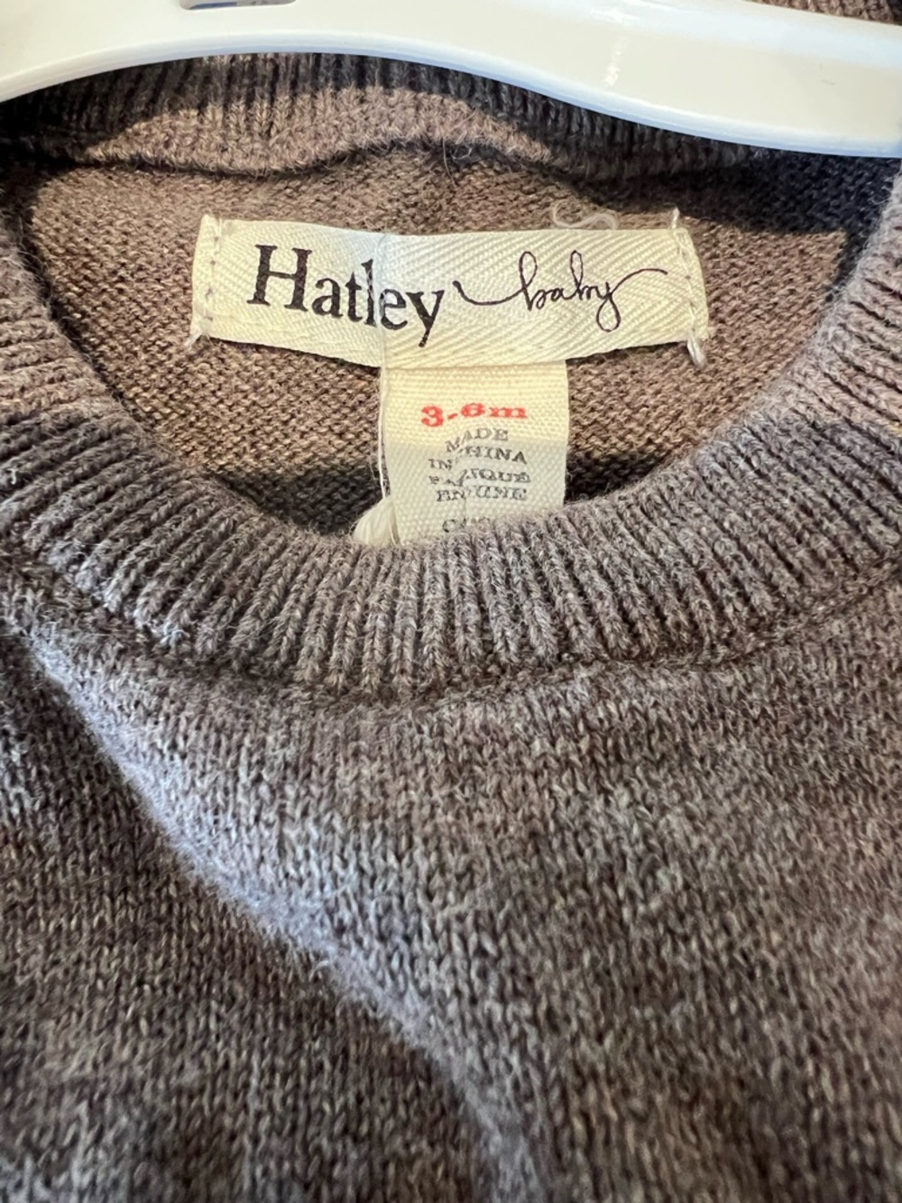 Hatley 3-6m Grey Knit Duck One-Piece for Kids - Picture 2 of 3